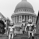 The Cybermen march from St. Paul’s Cathedral in “The Invasion”, one of the most iconic images in Doctor Who history.